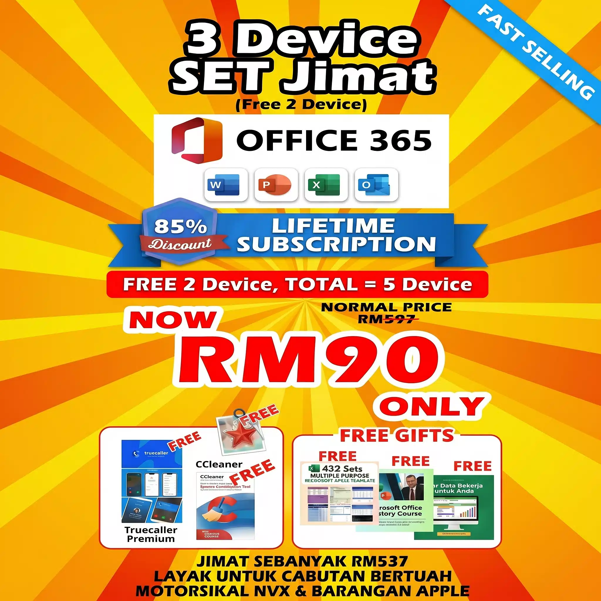 Office365 Set Jimat - 5 Devices